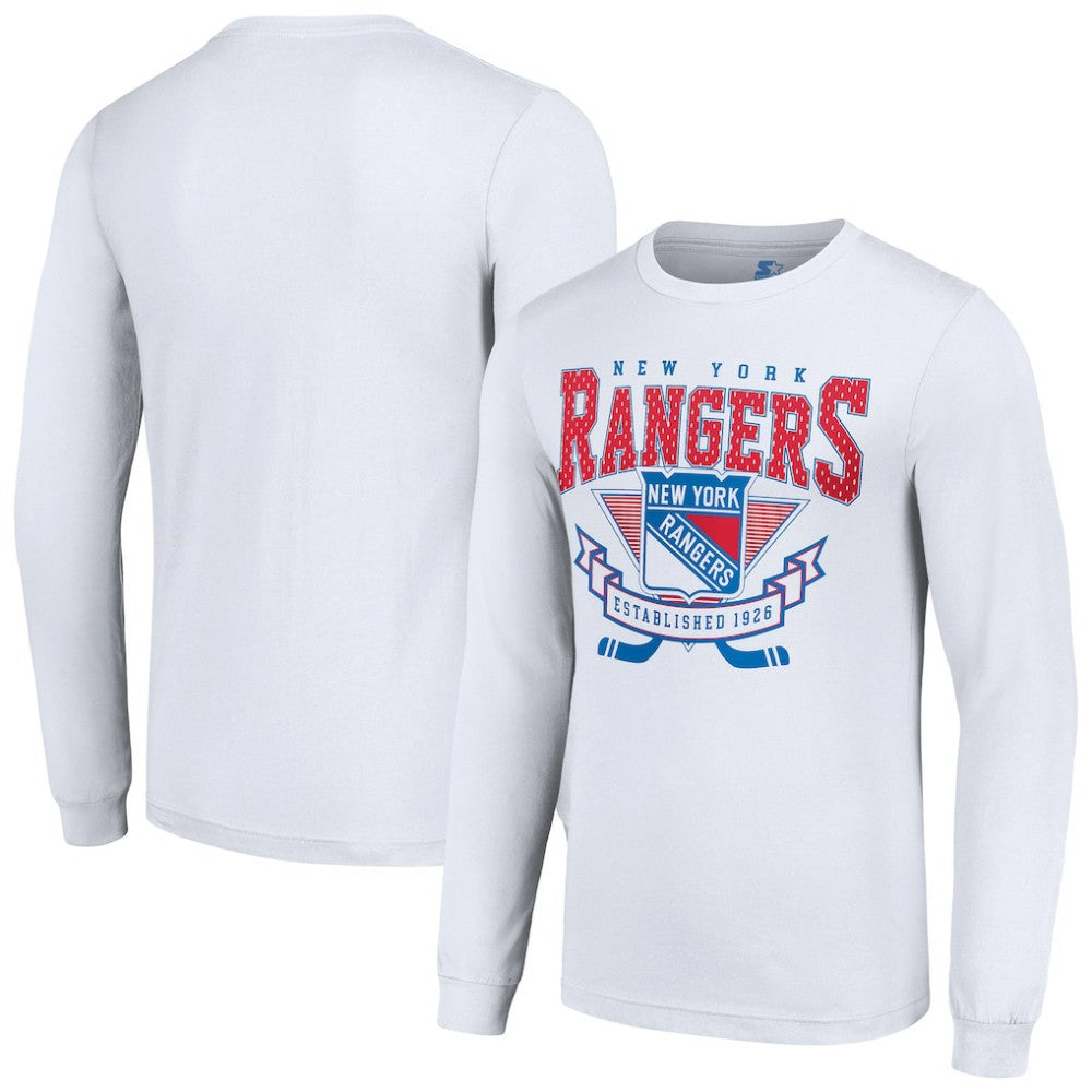New York Rangers Starter Team Logo Graphic Long Sleeve T-Shirt - White - NHL 201591881
