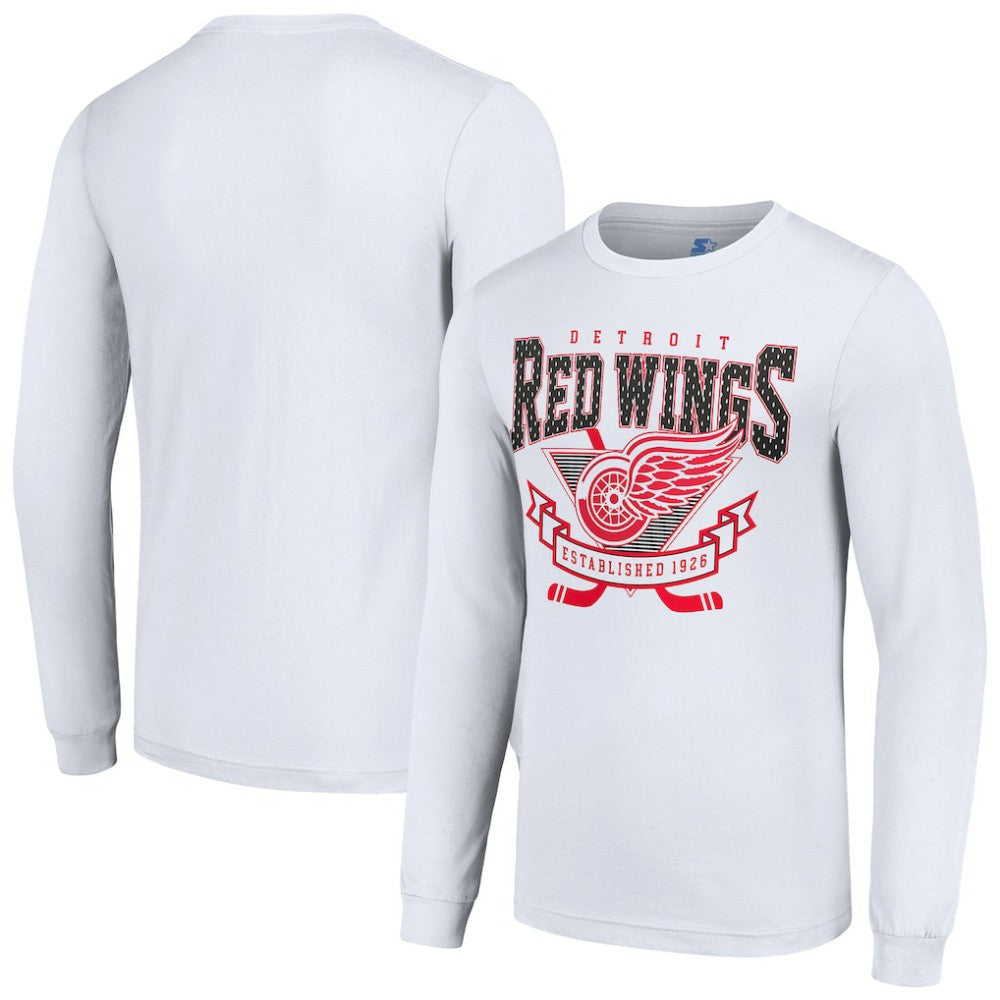 Detroit Red Wings Starter Team Logo Graphic Long Sleeve T-Shirt - White - NHL 201591882