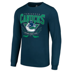 Vancouver Canucks Starter Team Logo Graphic Long Sleeve T-Shirt - Navy - NHL 201591886