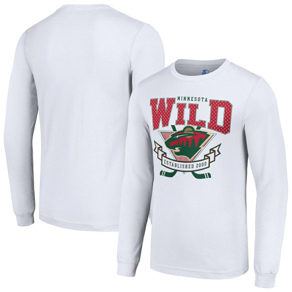 Minnesota Wild Starter Team Logo Graphic Long Sleeve T-Shirt - White - NHL 201591889