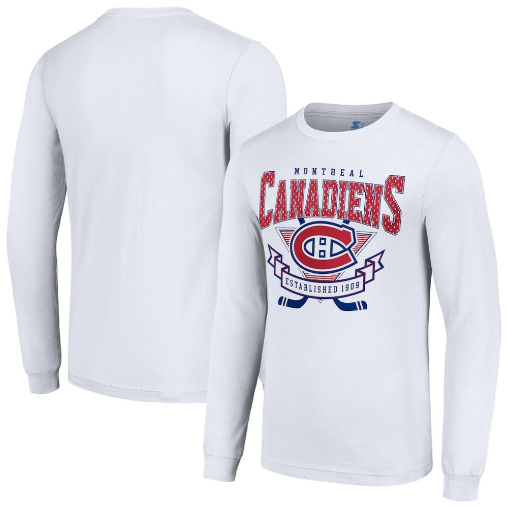 Montreal Canadiens Starter Team Logo Graphic Long Sleeve T-Shirt - White - NHL 201591891