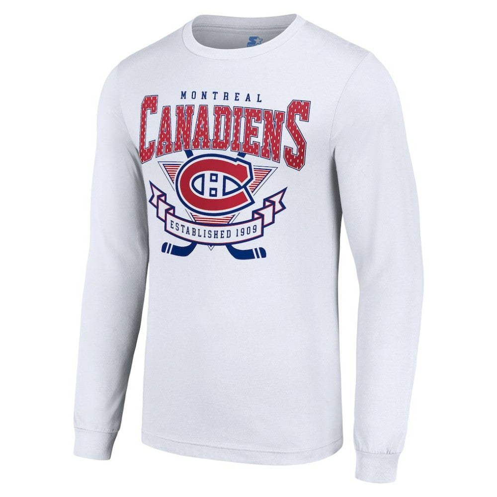 Montreal Canadiens Starter Team Logo Graphic Long Sleeve T-Shirt - White - NHL 201591891