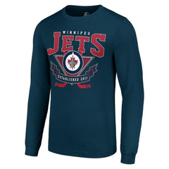 Winnipeg Jets Starter Team Logo Graphic Long Sleeve T-Shirt - Navy - NHL 201591899