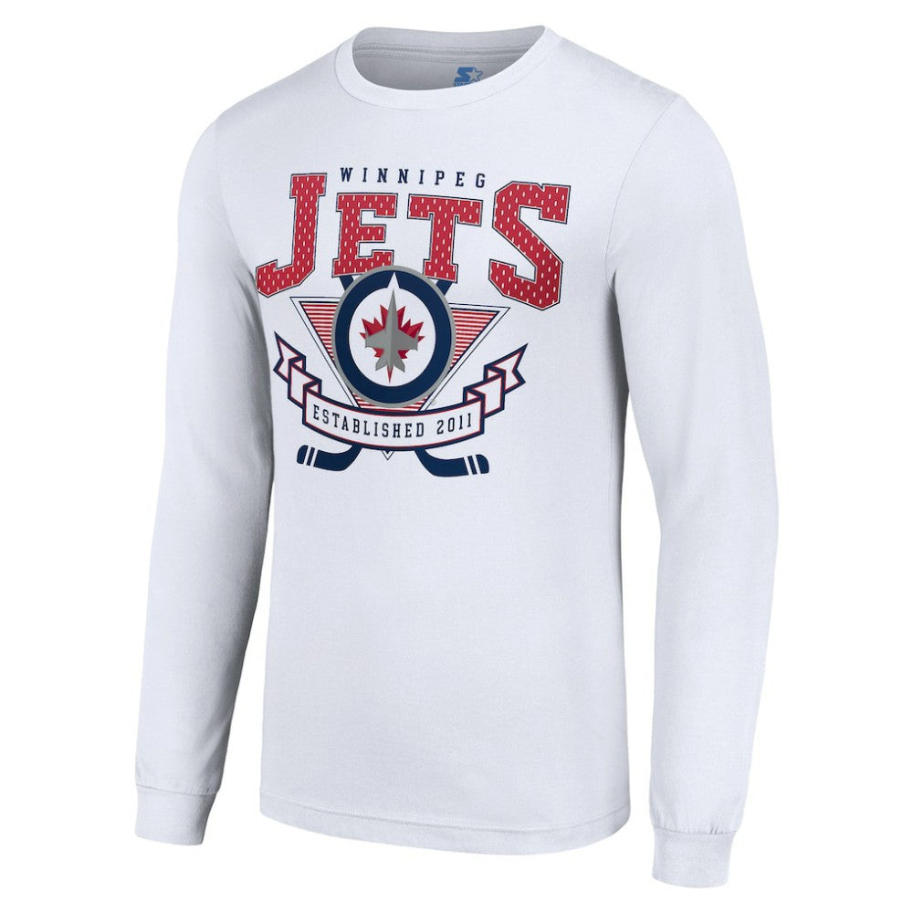 Winnipeg Jets Starter Team Logo Graphic Long Sleeve T-Shirt - White - NHL 201591900