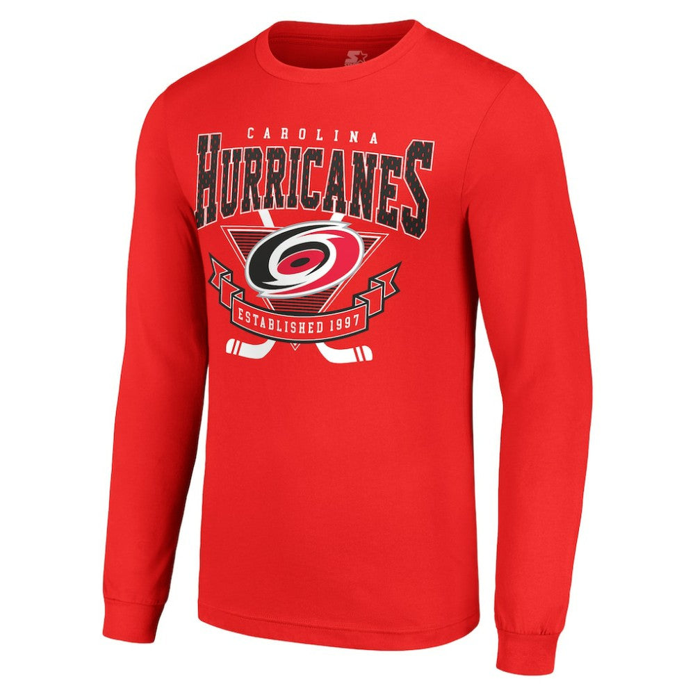 Carolina Hurricanes Starter Team Logo Graphic Long Sleeve T-Shirt - Red - NHL 201591906
