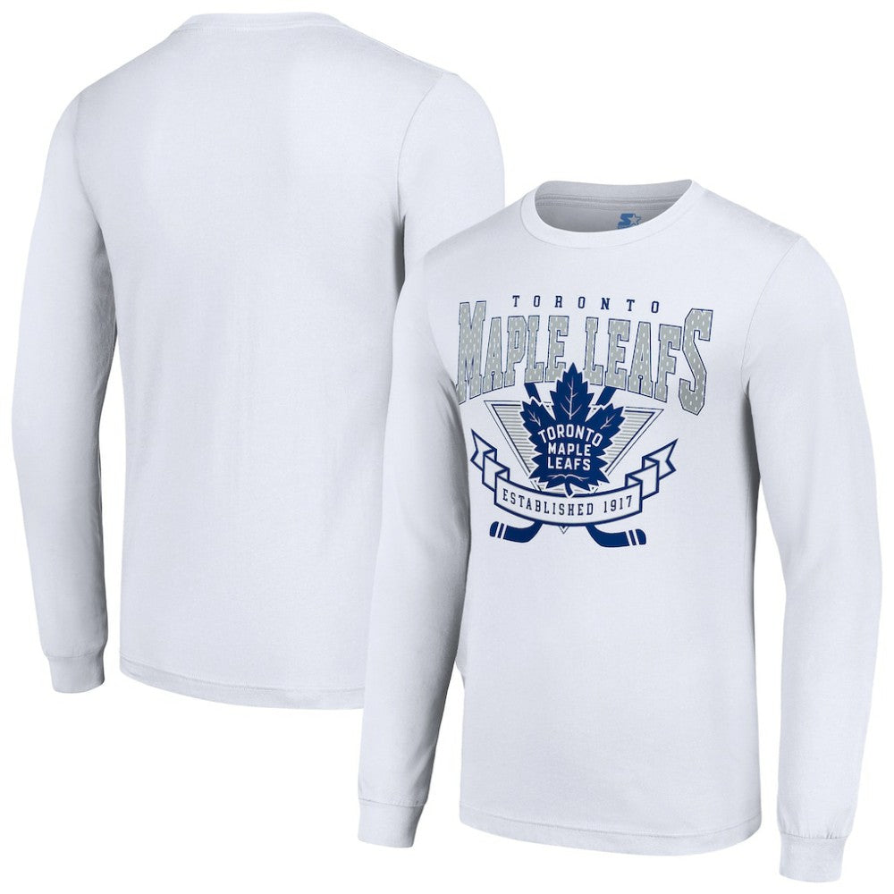 Toronto Maple Leafs Starter Team Logo Graphic Long Sleeve T-Shirt - White - NHL 201591908