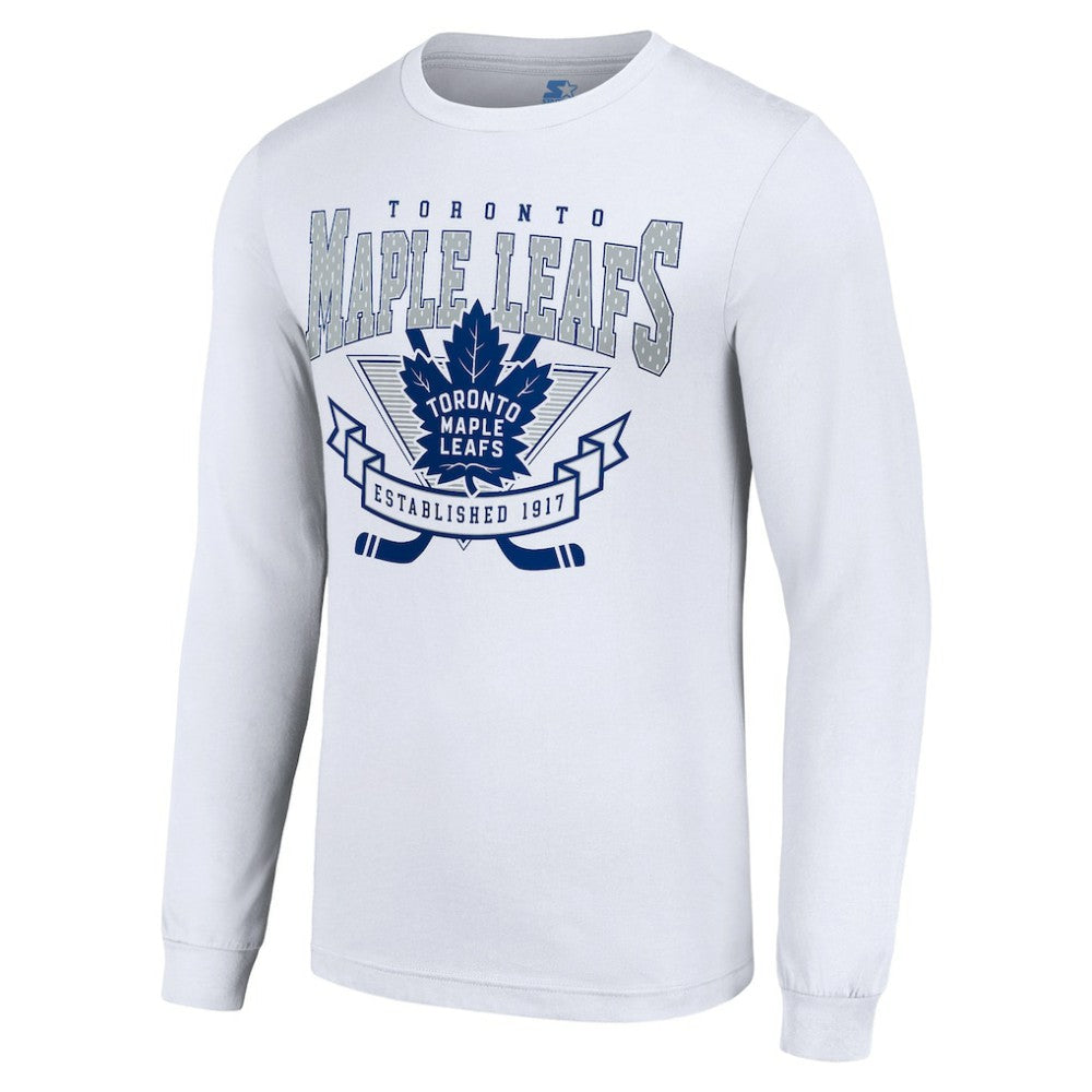 Toronto Maple Leafs Starter Team Logo Graphic Long Sleeve T-Shirt - White - NHL 201591908
