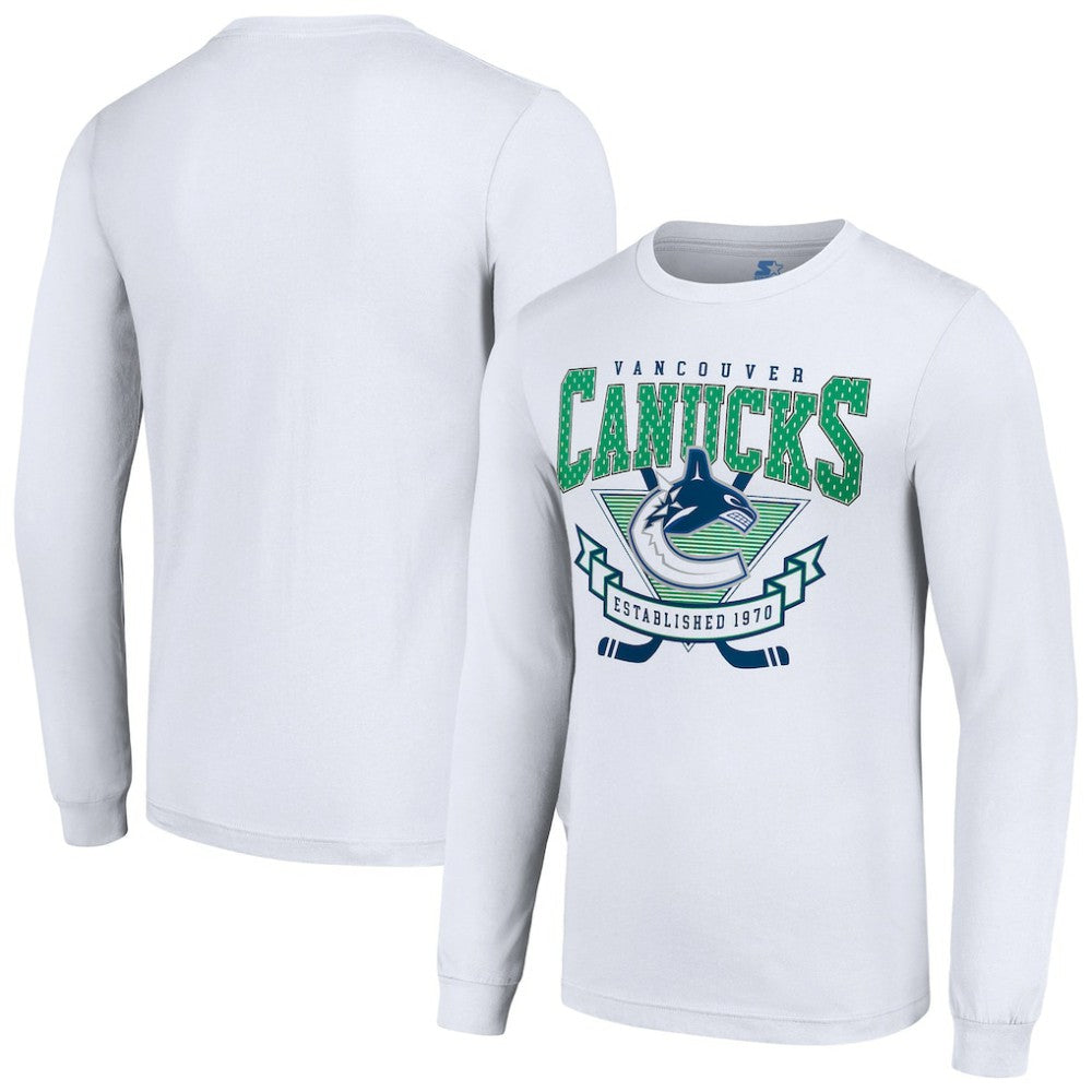 Vancouver Canucks Starter Team Logo Graphic Long Sleeve T-Shirt - White - NHL 201591913