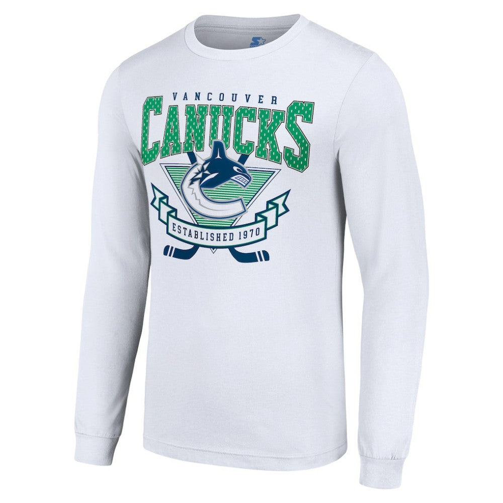 Vancouver Canucks Starter Team Logo Graphic Long Sleeve T-Shirt - White - NHL 201591913
