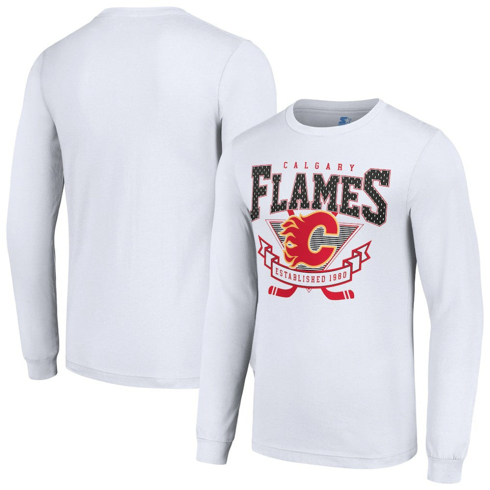 Calgary Flames Starter Team Logo Graphic Long Sleeve T-Shirt - White - NHL 201591919