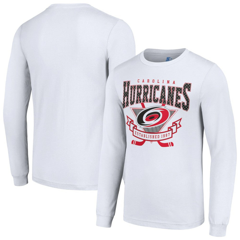 Carolina Hurricanes Starter Team Logo Graphic Long Sleeve T-Shirt - White - NHL 201591921