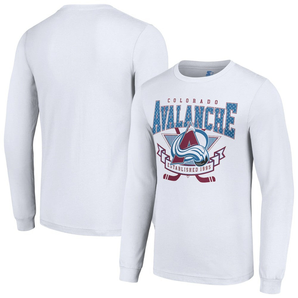 Colorado Avalanche Starter Team Logo Graphic Long Sleeve T-Shirt - White - NHL 201591923
