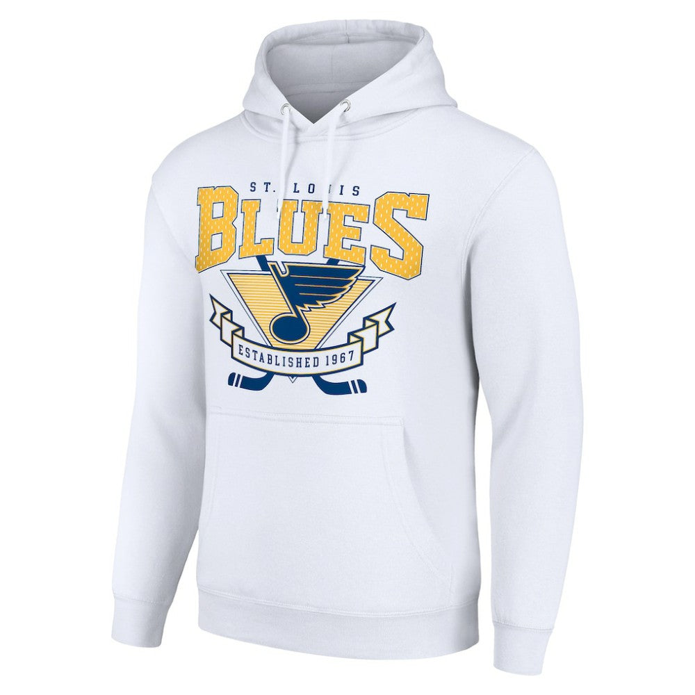 St. Louis Blues Starter Team Logo Graphic Fleece Tri-Blend Pullover Hoodie - White - NHL 201591924