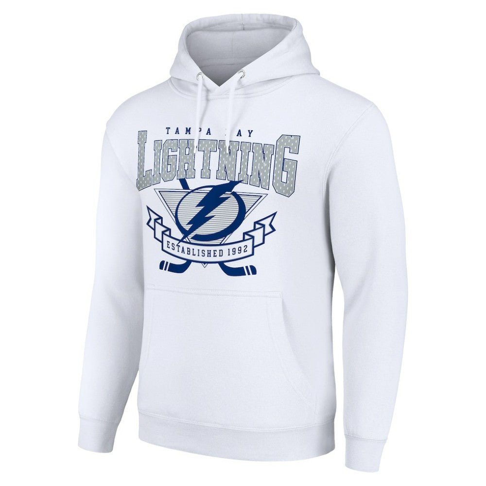 Tampa Bay Lightning Starter Team Logo Graphic Fleece Tri-Blend Pullover Hoodie - White - NHL 201591926