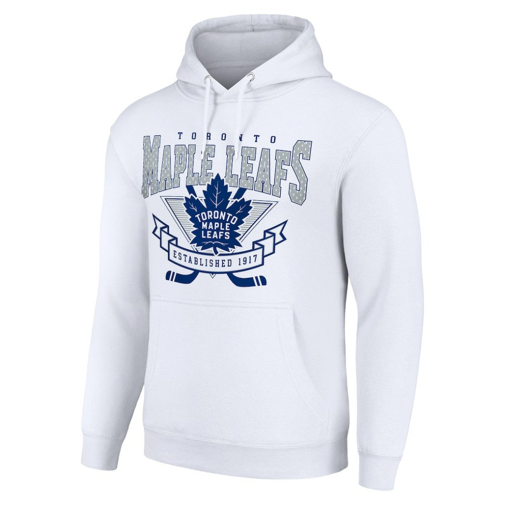 Toronto Maple Leafs Starter Team Logo Graphic Fleece Tri-Blend Pullover Hoodie - White - NHL 201591927