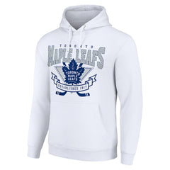 Toronto Maple Leafs Starter Team Logo Graphic Fleece Tri-Blend Pullover Hoodie - White - NHL 201591927