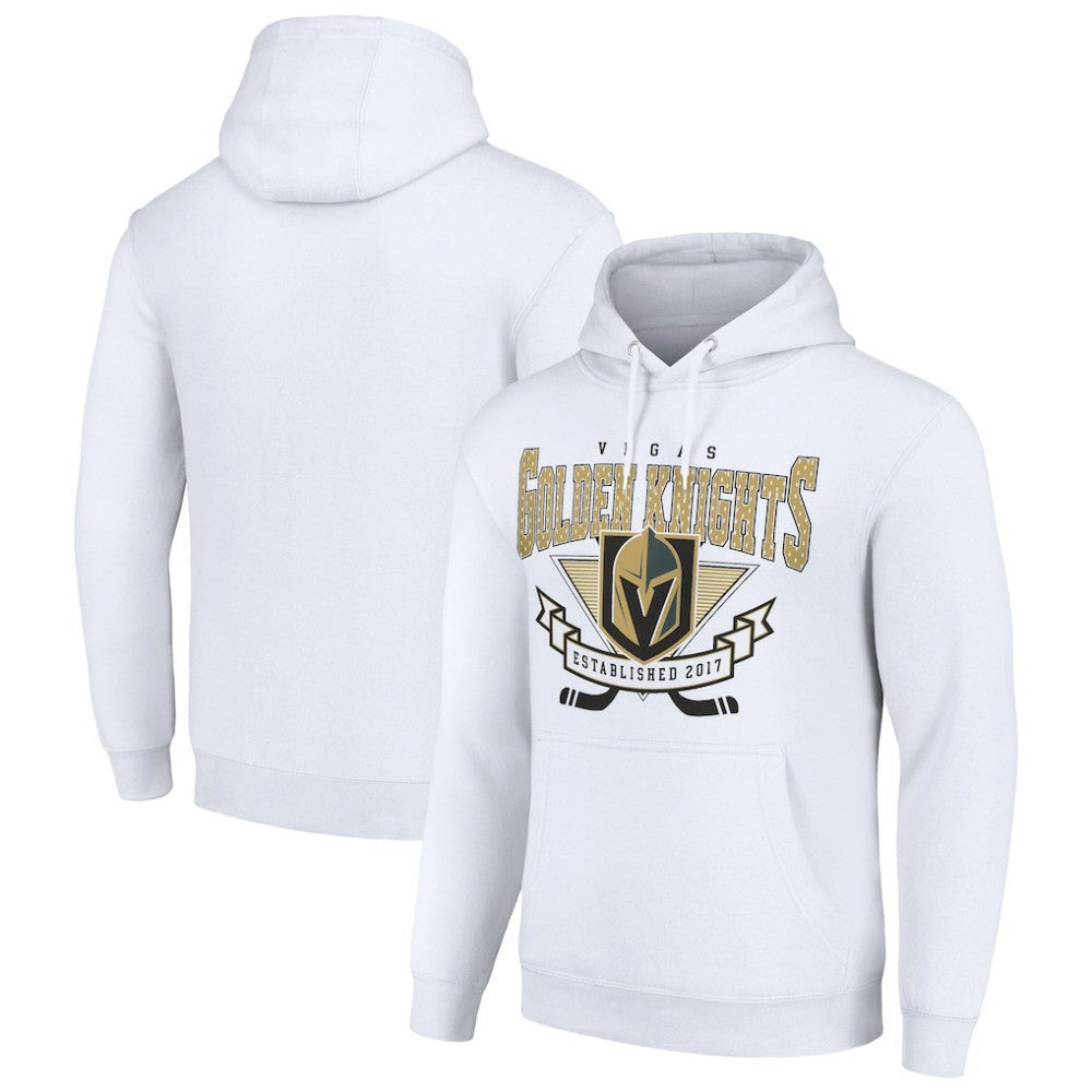 Vegas Golden Knights Starter Team Logo Graphic Fleece Tri-Blend Pullover Hoodie - White - NHL 201591929