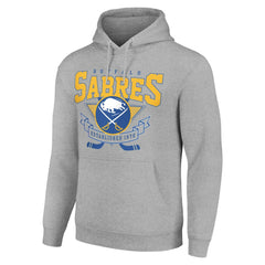 Buffalo Sabres Starter Team Logo Graphic Fleece Tri-Blend Pullover Hoodie - Heather Gray - NHL 201591944