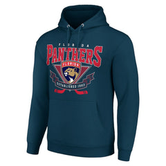 Florida Panthers Starter Team Logo Graphic Fleece Tri-Blend Pullover Hoodie - Navy - NHL 201591951
