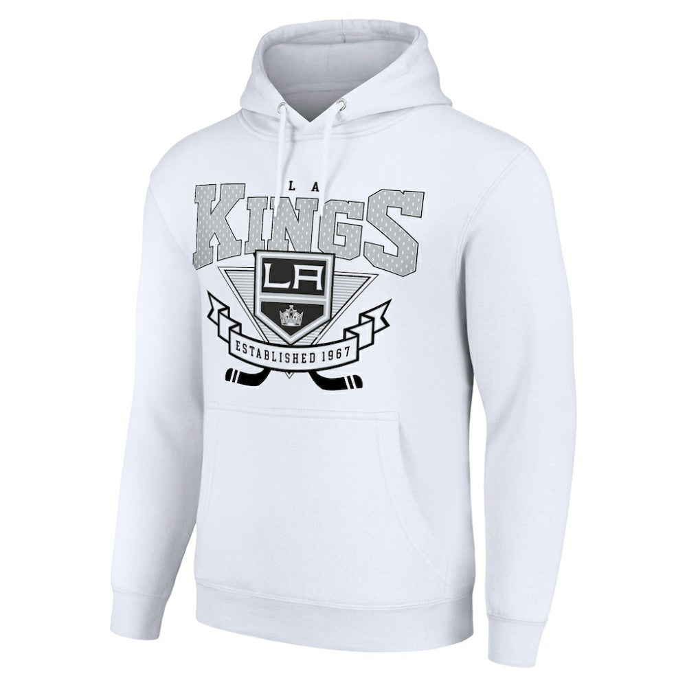 Los Angeles Kings Starter Team Logo Graphic Fleece Tri-Blend Pullover Hoodie - White - NHL 201591958