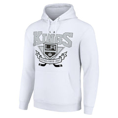 Los Angeles Kings Starter Team Logo Graphic Fleece Tri-Blend Pullover Hoodie - White - NHL 201591958
