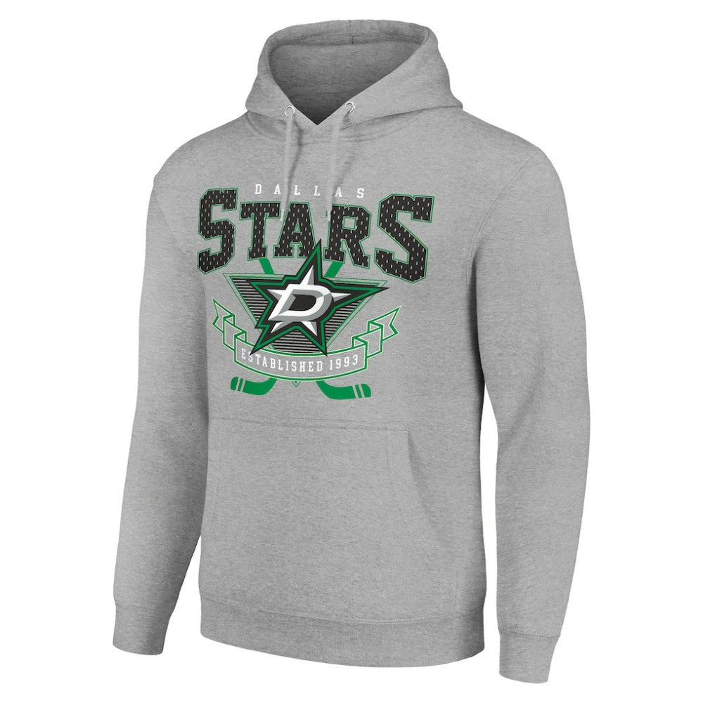 Dallas Stars Starter Team Logo Graphic Fleece Tri-Blend Pullover Hoodie - Heather Gray - NHL 201591959