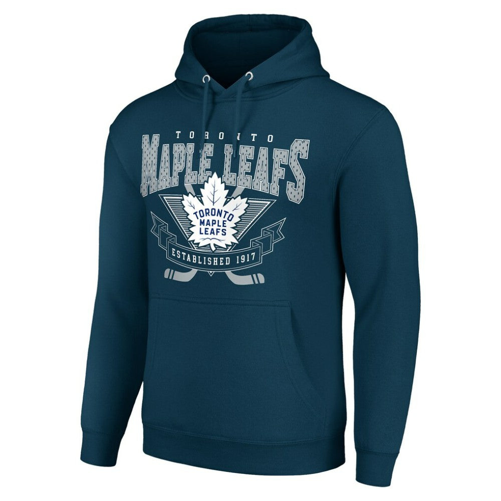 Toronto Maple Leafs Starter Team Logo Graphic Fleece Tri-Blend Pullover Hoodie - Navy - NHL 201591962