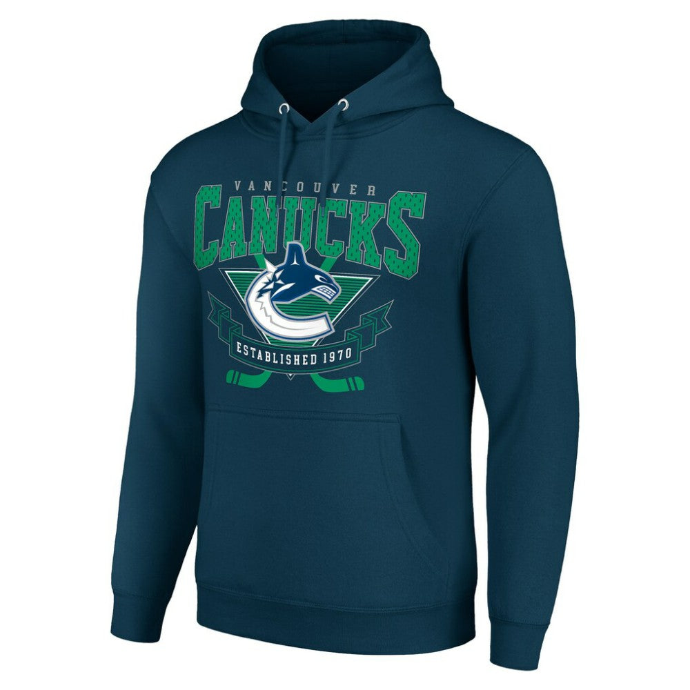 Vancouver Canucks Starter Team Logo Graphic Fleece Tri-Blend Pullover Hoodie - Navy - NHL 201591963