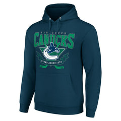 Vancouver Canucks Starter Team Logo Graphic Fleece Tri-Blend Pullover Hoodie - Navy - NHL 201591963