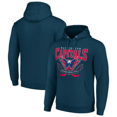 Washington Capitals Starter Team Logo Graphic Fleece Tri-Blend Pullover Hoodie - Navy - NHL 201591970