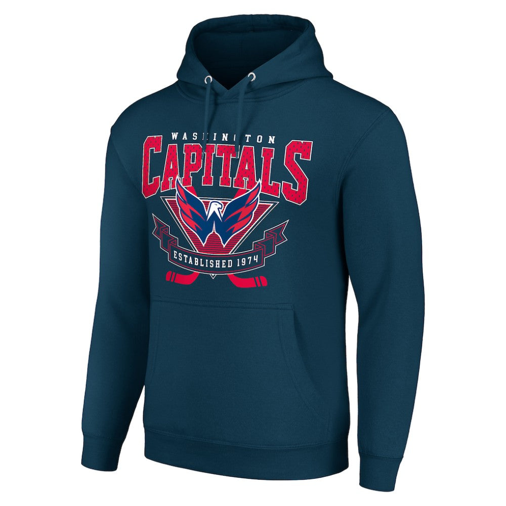 Washington Capitals Starter Team Logo Graphic Fleece Tri-Blend Pullover Hoodie - Navy - NHL 201591970