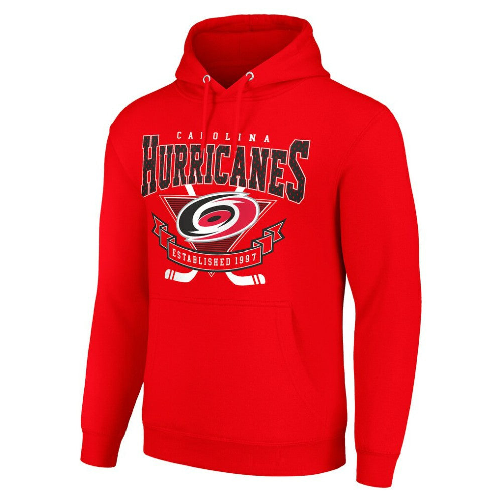 Carolina Hurricanes Starter Team Logo Graphic Fleece Tri-Blend Pullover Hoodie - Red - NHL 201591976