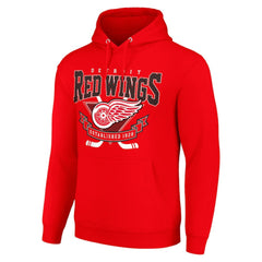 Detroit Red Wings Starter Team Logo Graphic Fleece Tri-Blend Pullover Hoodie - Red - NHL 201591982