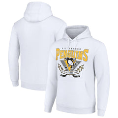 Pittsburgh Penguins Starter Team Logo Graphic Fleece Tri-Blend Pullover Hoodie - White - NHL 201591990
