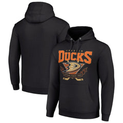 Anaheim Ducks Starter Team Logo Graphic Fleece Tri-Blend Pullover Hoodie - Black - NHL 201591991