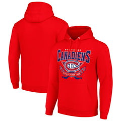Montreal Canadiens Starter Team Logo Graphic Fleece Tri-Blend Pullover Hoodie - Red - NHL 201591993