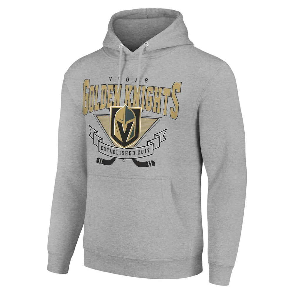 Vegas Golden Knights Starter Team Logo Graphic Fleece Tri-Blend Pullover Hoodie - Heather Gray - NHL 201591995