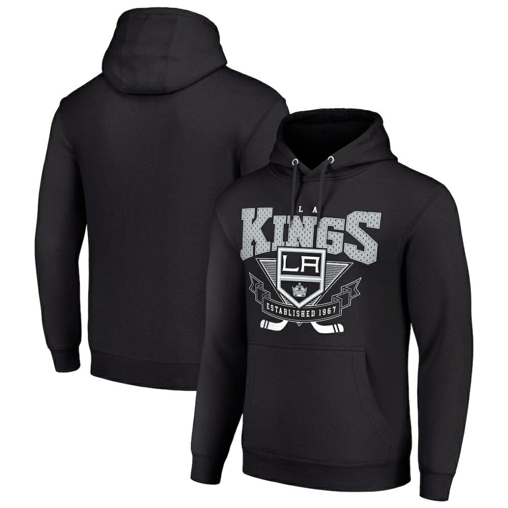 Los Angeles Kings Starter Team Logo Graphic Fleece Tri-Blend Pullover Hoodie - Black - NHL 201592000