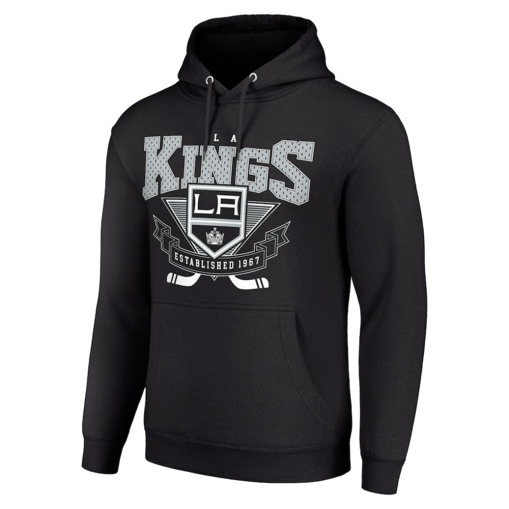 Los Angeles Kings Starter Team Logo Graphic Fleece Tri-Blend Pullover Hoodie - Black - NHL 201592000