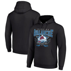 Colorado Avalanche Starter Team Logo Graphic Fleece Tri-Blend Pullover Hoodie - Black - NHL 201592003