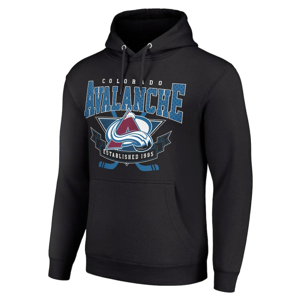 Colorado Avalanche Starter Team Logo Graphic Fleece Tri-Blend Pullover Hoodie - Black - NHL 201592003