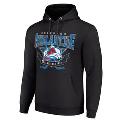 Colorado Avalanche Starter Team Logo Graphic Fleece Tri-Blend Pullover Hoodie - Black - NHL 201592003