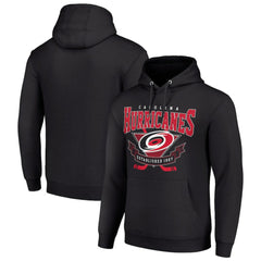 Carolina Hurricanes Starter Team Logo Graphic Fleece Tri-Blend Pullover Hoodie - Black - NHL 201592007