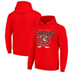 Ottawa Senators Starter Team Logo Graphic Fleece Tri-Blend Pullover Hoodie - Red - NHL 201592008
