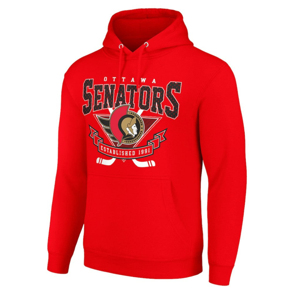 Ottawa Senators Starter Team Logo Graphic Fleece Tri-Blend Pullover Hoodie - Red - NHL 201592008