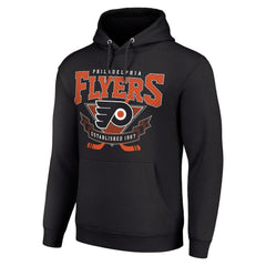 Philadelphia Flyers Starter Team Logo Graphic Fleece Tri-Blend Pullover Hoodie - Black - NHL 201592012