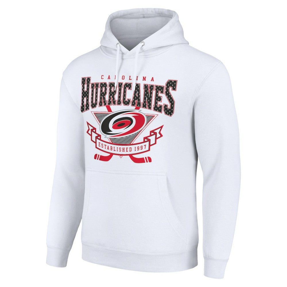 Carolina Hurricanes Starter Team Logo Graphic Fleece Tri-Blend Pullover Hoodie - White - NHL 201592014