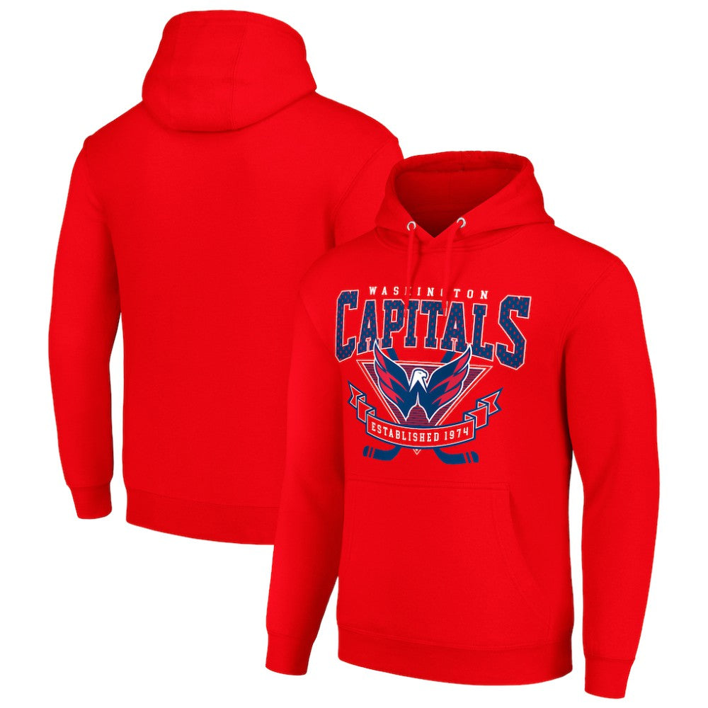 Washington Capitals Starter Team Logo Graphic Fleece Tri-Blend Pullover Hoodie - Red - NHL 201592016