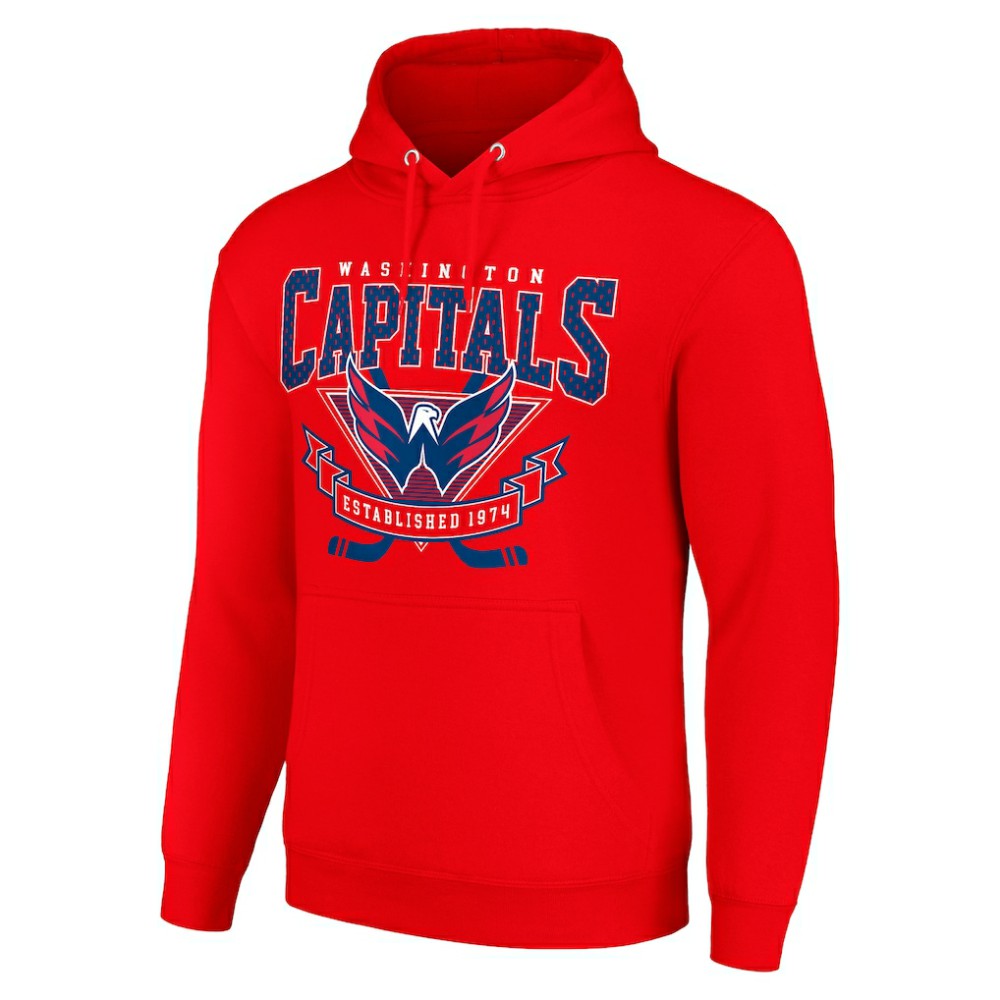 Washington Capitals Starter Team Logo Graphic Fleece Tri-Blend Pullover Hoodie - Red - NHL 201592016