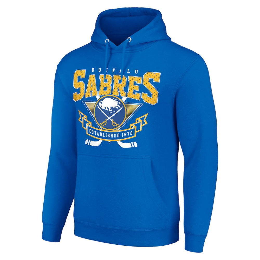 Buffalo Sabres Starter Team Logo Graphic Fleece Tri-Blend Pullover Hoodie - Royal - NHL 201592018